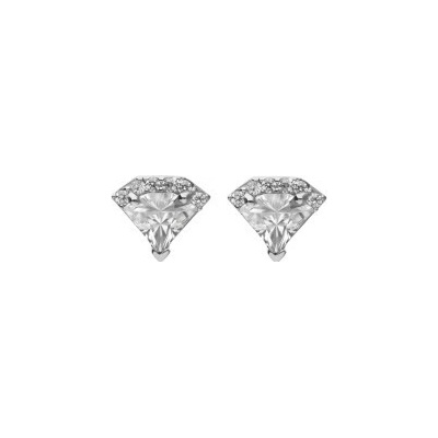 Diamonfire Luxusní stříbrné náušnice E6057