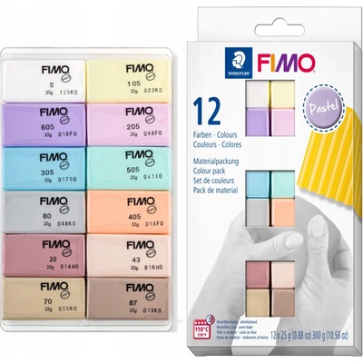 Fimo Soft Modelovacia hmota sada 12x25 g Pastel 12 farieb