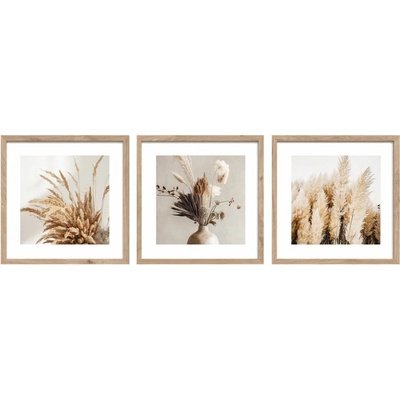 Obraz v ráme Nature, 30 × 30 cm, set 3 ks, OB-15019