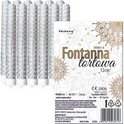 Triplex Dortové holografické fontány 12 cm 551478