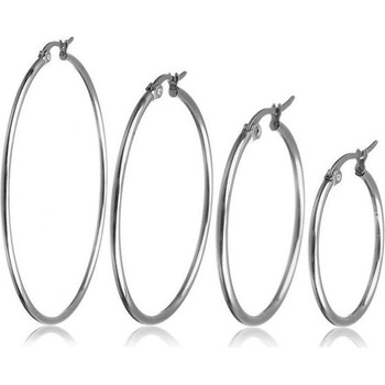 Impress Jewelry ocelové náušnice kruhy Just me stříbrné 170216181740SL