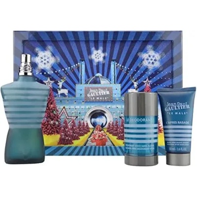 Jean Paul Gaultier Le Male Подаръчен комплект, Тоалетна вода 125ml + Део стик 75ml + Афтършейв балсам 50ml, мъже