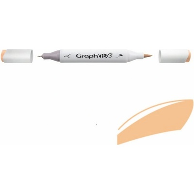 Lihová fixa GRAPH'IT oboustranná Brush & Fine, Light Caramel