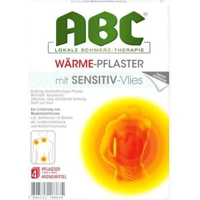 ABC Sensitive hřejivé náplasti na bolest svalů 4 ks