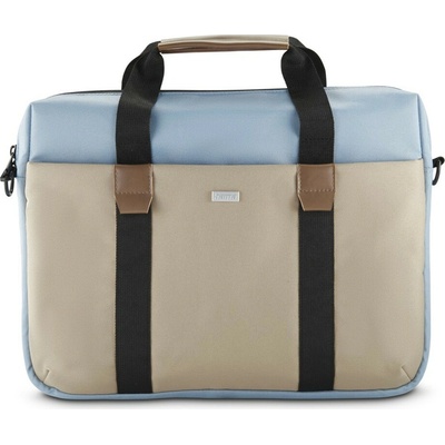 Hama Silvan, taška na notebook, pre 40-41 cm (15,6-16,2), recyklovaný polyester, béžová/bledomodrá 222064