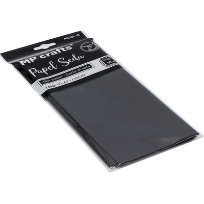 Hodvábny baliaci papier 500 x 660 mm, čierny, 10 hárkov