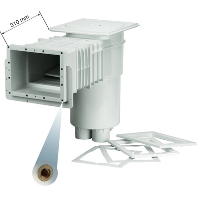 VÁGNER POOL Skimmer s prodlouženým hrdlem VA 17,5 l , 215x160 mm do fólie – Zboží Dáma