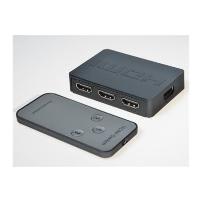 PremiumCord HDMI switch 3:1 plastový,dálkové ovl. khswit31c