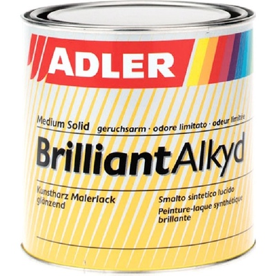 Adler BrilliantAlkyd Q10 Rozpouštědlový vrchní krycí lak 0,75L bílá