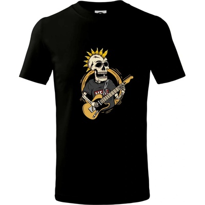 Punk rock gitarista tričko detské čierna