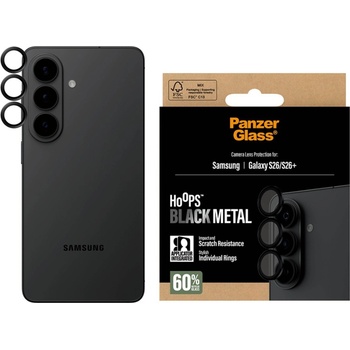 Panzer Протектор за камера PanzerGlass - Hoops Black Metal, Galaxy S26/S26 Plus (5715685034923)