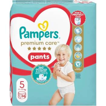 Pampers Размер 5, гащички, 34бр. 11-16 кг