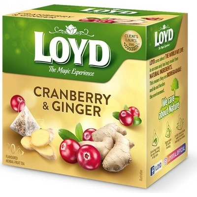 MOKATE Loyd Cranberry & Ginger Ovocný čaj s příchutí brusinky a zázvoru 40 g