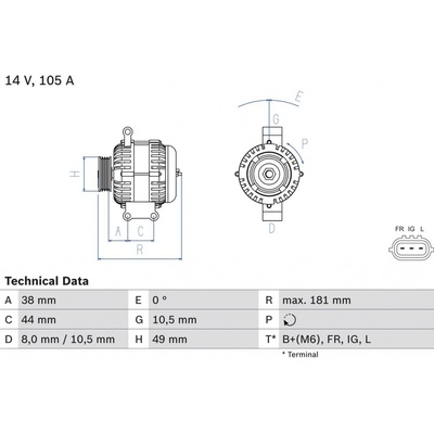 Alternátor BOSCH 0 986 084 240 0 986 084 240