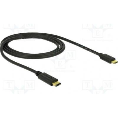 Delock 83334 USB 2.0; USB B micro vidlice USB C vidlice zlacený 2m