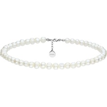 Manoki Perlový choker Antonella chirurgická ocel řiční perla WA514 Stříbrná