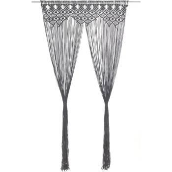 Image 1 of vidaXL Завеса макраме, антрацит, 140x240 см, памук (323995)
