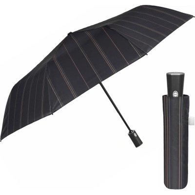 Мъжки автоматичен Open-Close чадър Perletti Time 26397, Тъмносив/райе