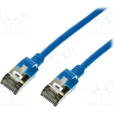 Logilink CQ9026S Patch, RJ45 vidlice,z obou stran, U/FTP, 6a, lanko, Cu modrá