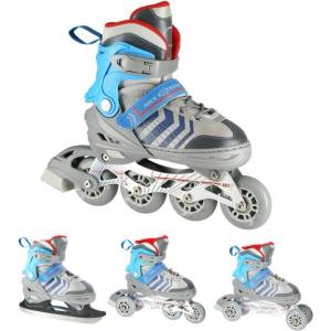 NILS Extreme NH18192 4in1 Grey/Blue (16-21-083/16-21-084) Ролери
