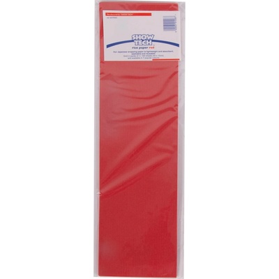 Show Tech Balíčkovací papír červený 100 ks – papírové natáčky - Rice Paper Red 100 pcs Wrapping Paper