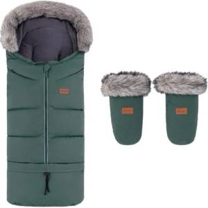 PETITEMARS PETITE&MARS Комплект зимен чувал Arctic 4в1 + ръкавици за количка Fjora Khaki (VP-F197765)