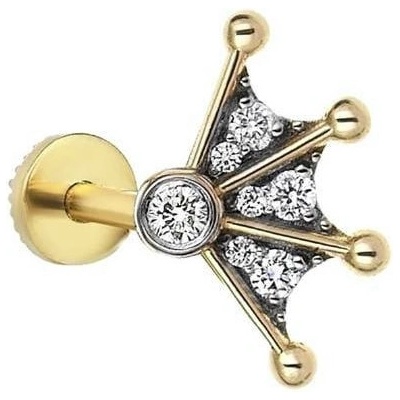 Lillian Vassago Zlatý piercing labreta se zirkony LLV92-GPI123LB