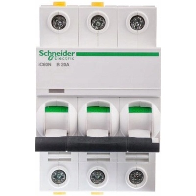 Schneider Electric Acti 9 Istič IC60N, 6 kA, 400 V, 20 A A9F03320