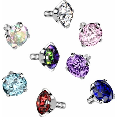 Šperky4U Náhradní kamínek TITAN, závit 1,2 mm, 3mm TIT1069-03B
