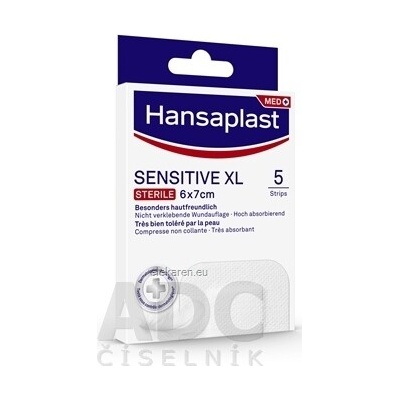 BEIERSDORF AG Hansaplast SENSITIVE XL Sterile 5 ks