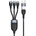 Conceptronic Usb 3-In-1 Pd 3.0 100W Fast Charging Cable 1.5M, 20V 5A, 480Mbps, E-Mark