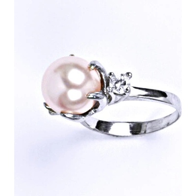 Čištín Stříbrný se Swarovski perlou rosaline T 1190