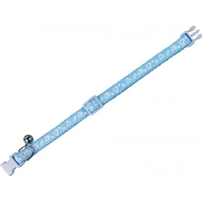 NOBBY Нашийник за котка със звънче Heart - синьо, ширина 10 мм обиколка - 20-30 см NOBBY Германия 78066-06