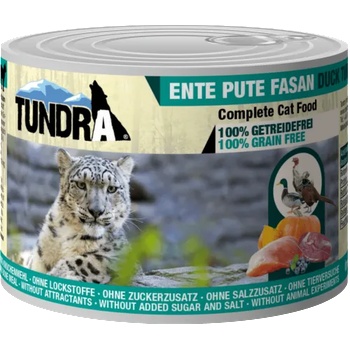 TUNDRA grain free - консерва за котки с патешко, пуешко и фазан, БЕЗ ЗЪРНО, 200 гр, Германия - 701ve