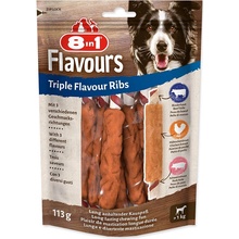 8in1 Triple Flavour Doplnkové krmivo pre dospelých psov rebierka 113 g