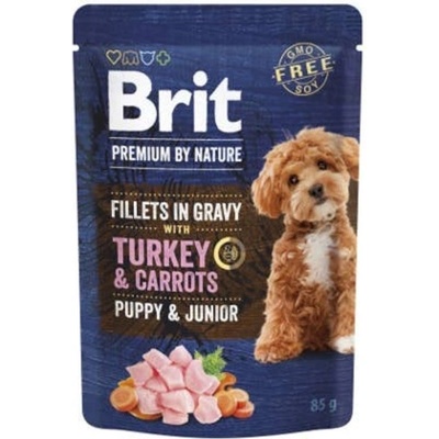 Brit Premium by Nature Puppy Krůtí filetky v omáčce s mrkví 85 g