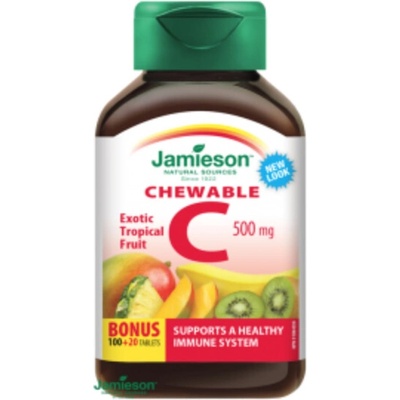 Jamieson Vitamín C 500mg cmúľacie tablety príchuť tropic 120 tablet