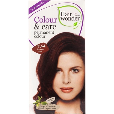 Hairwonder Colour & Care Bio prírodná dlouhotrvající farba na vlasy : 5.64 Red Henna - červená henna