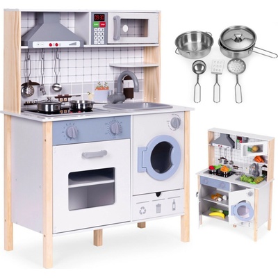 ECOTOYS Drevená detská kuchynka so svetlami a zvukmi