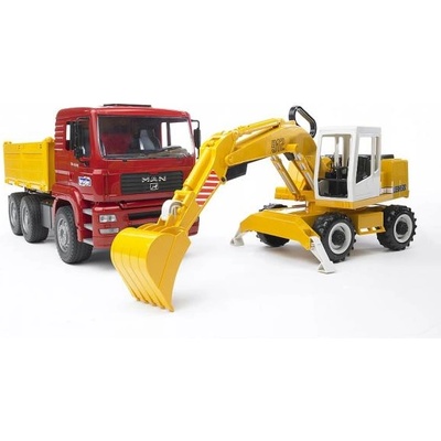 BRUDER 02751 - КАМИОН MAN С БАГЕР LIEBHERR (02751)