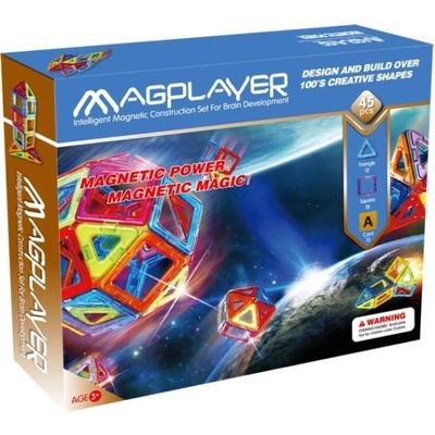 Magplayer magnetická stavebnica 45 ks