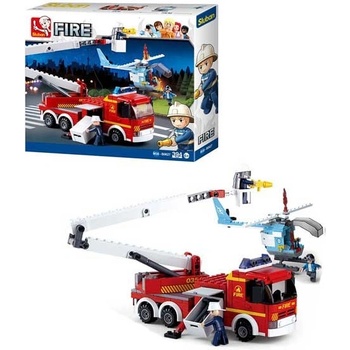 Sluban B0627 Hasiči Hasičské auto a helikoptéra