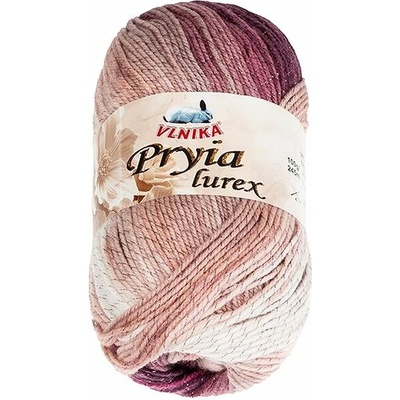 BELLATEX Priadza Pryia lurex 100 g – 304 ružová, vínová