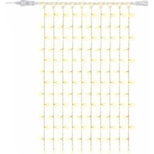 DECOLED Easy Fix LED svetelný záves interiér 100 × 150 cm, teplá biela, 150 LED diód, 10 prameňov, číry kábel IP20, predĺženie