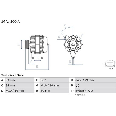 BOSCH 0 986 083 970 generátor (0986083970)