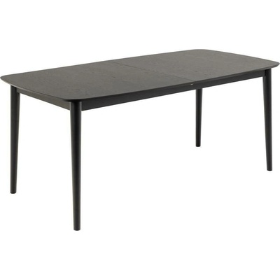 Actona Rozkládací jídelní stůl Montreux moderní černý dubová dýha 180–219 x 90 cm