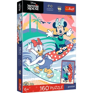 Trefl - Puzzle Minnie Mouse: Beautiful Mouse + poster - 160 piese