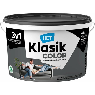 Het Klasik color 4kg 0187 šedý antracitový