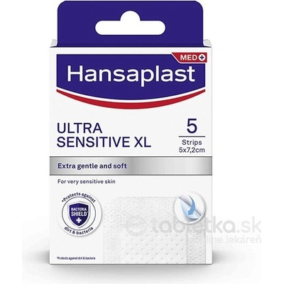 Hansaplast SILICONE SOFT XL ULTRA SENSITIVE náplasť 5 ks