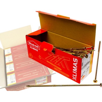 Klimas Wkret-Met TX 6x280mm - 1 Kartón (4x100 ks) - Skrutky / Vruty do dreva so zapustenou hlavou, WKCS